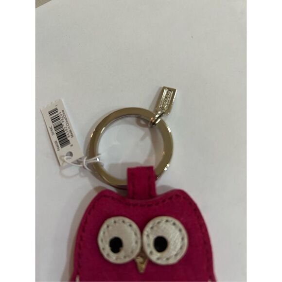 COACH Pink Owl Keychain NWT - Picture 2 of 4